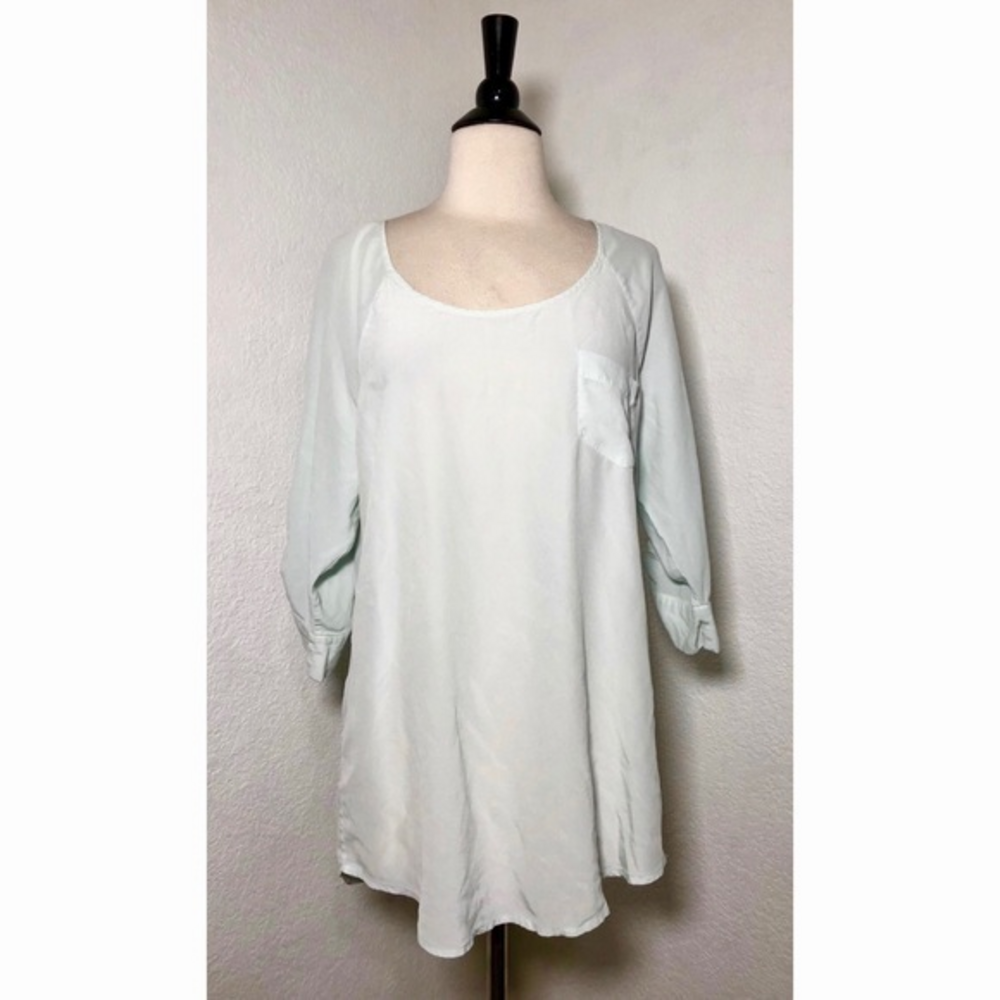 Soft Surroundings Silk Mint Tunic Top M
